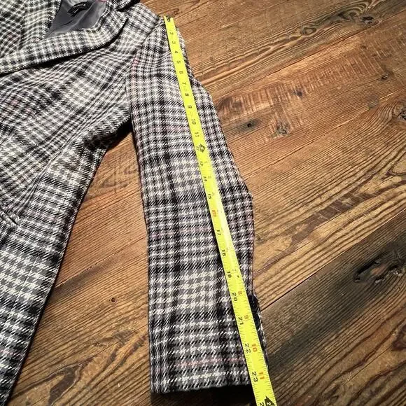 Talbots Herringbone Plaid Double Breasted Blazer Academia Career Preppy Size 8 - Picture 16 of 16